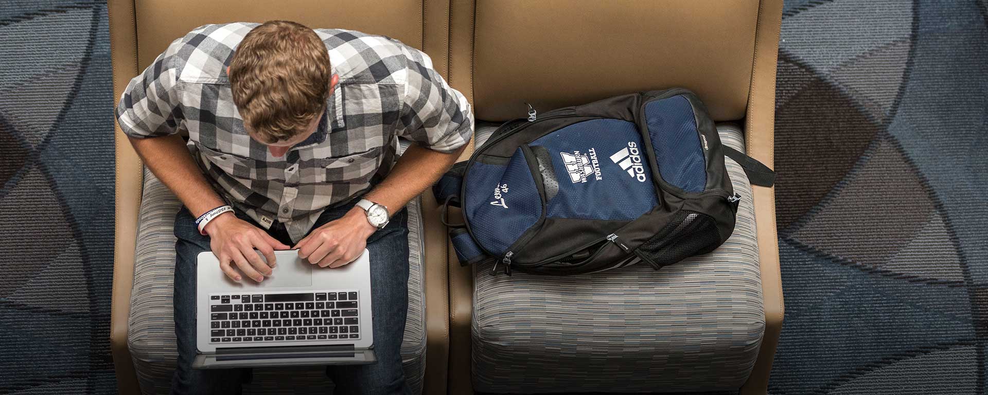 student on laptop