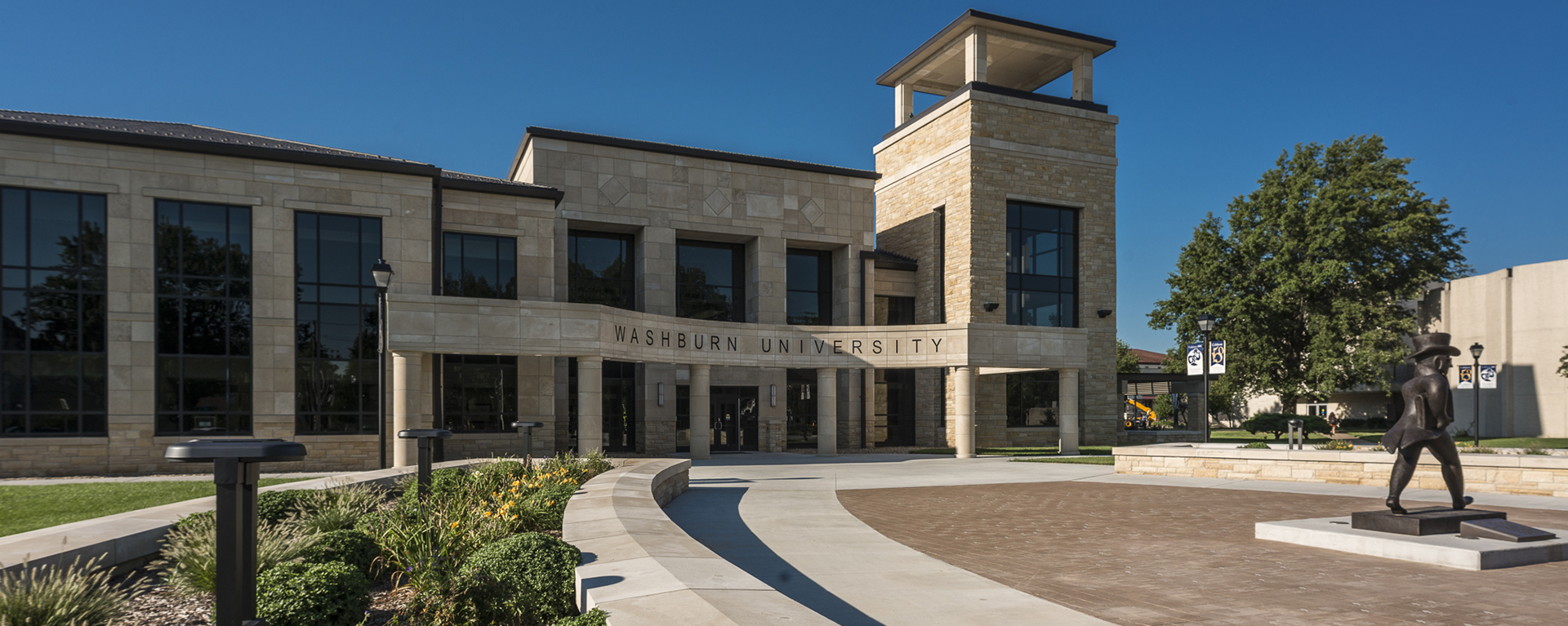 The Welcome Center at Morgan Hall is the front entrance to Washburn's campus.