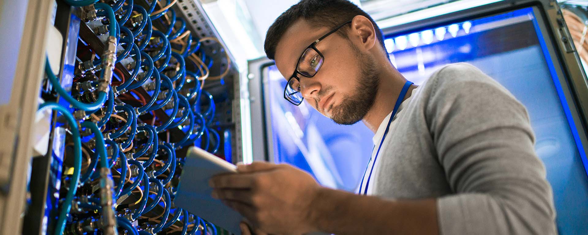 computer technician at work