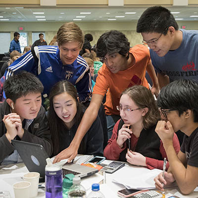 Students participate in math day at Washburn.