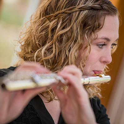 flautist playing flute