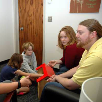 family of four in session