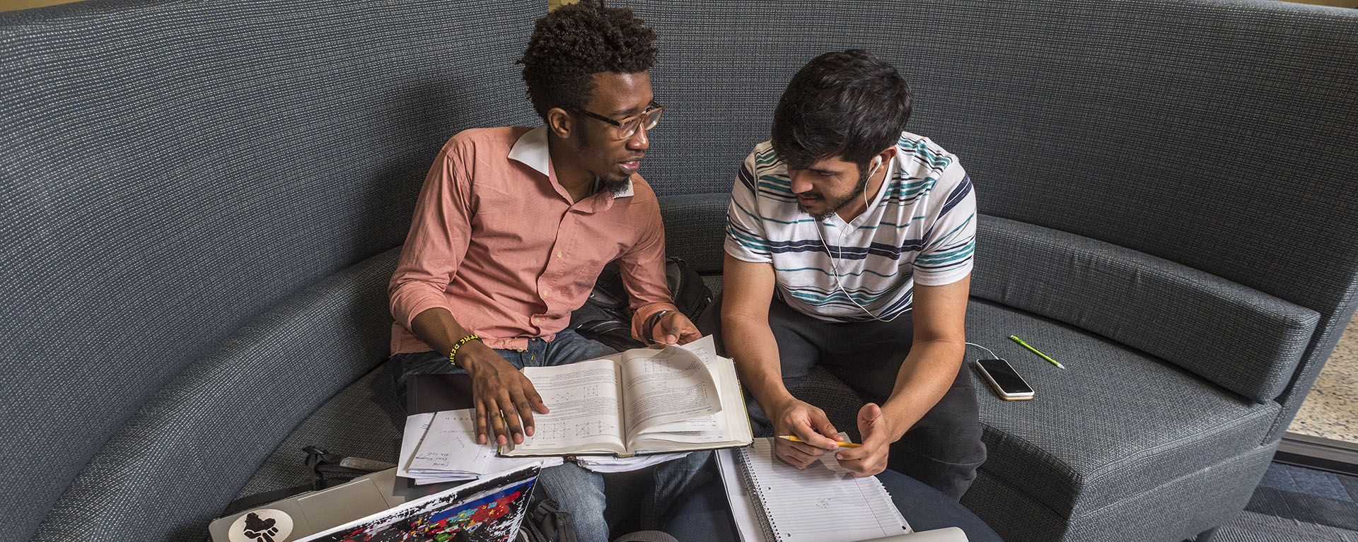 Students studying