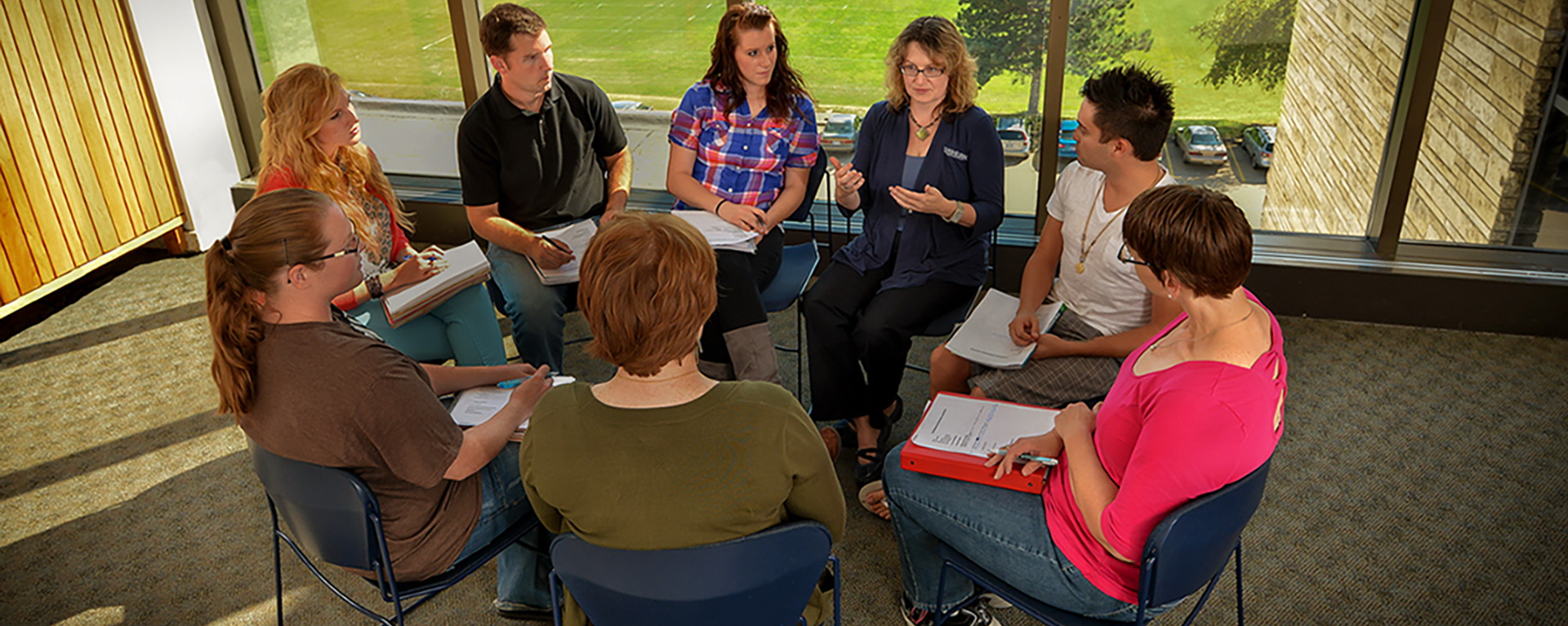 Group of students in discussion