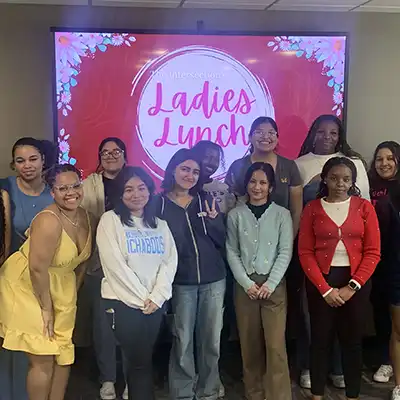 students in group photo for Ladies Lunch