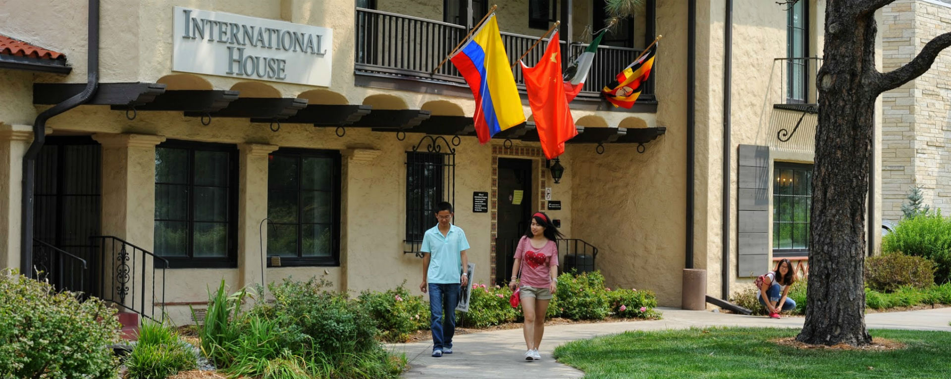 international student in parade