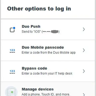 other options to login screenshot