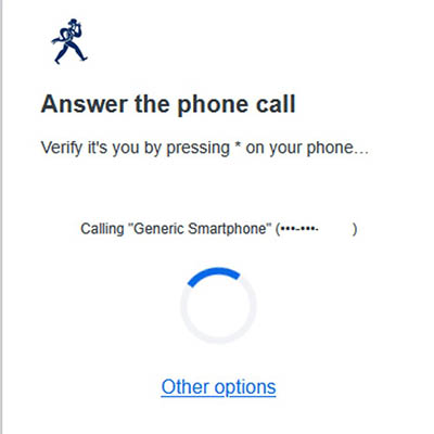 screenshot showing "answer the phone call" screen