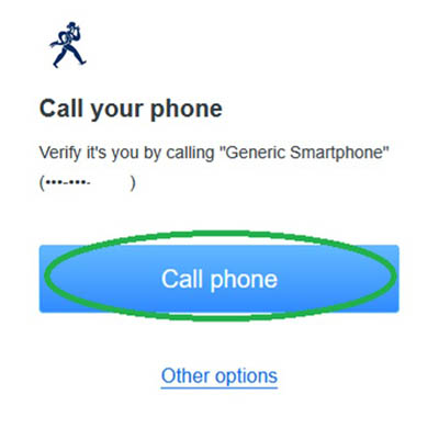 screenshot showing call phone button screen