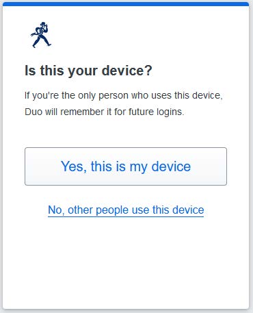 duo is this your device verification screen capture