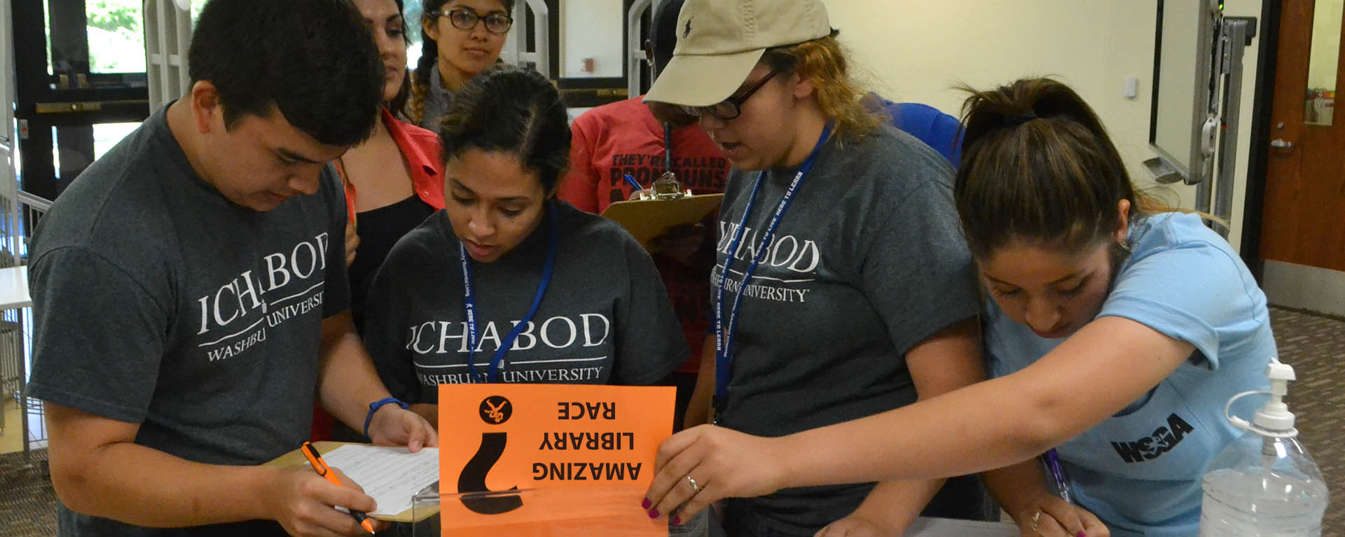 Students Competing in Amazing Library Race