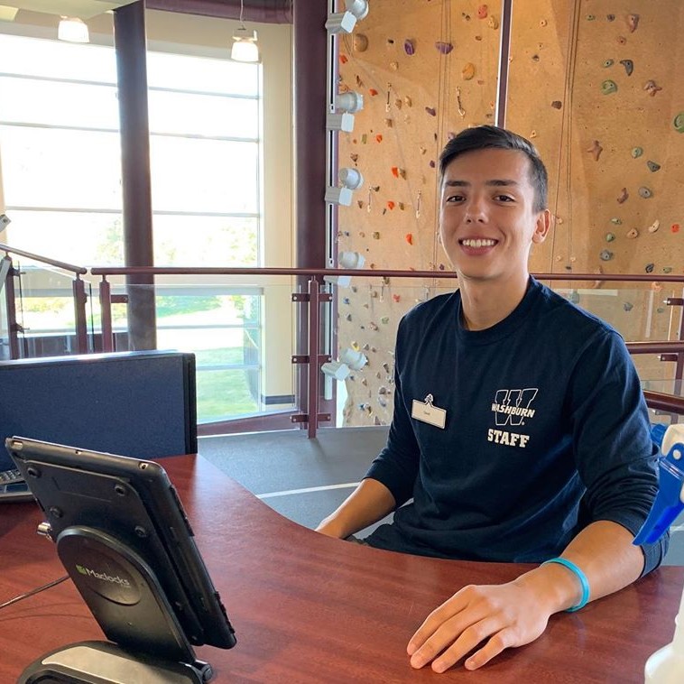 student working at desk at SRWC