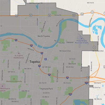 Map shows coverage generally stops at Croco Road to the east