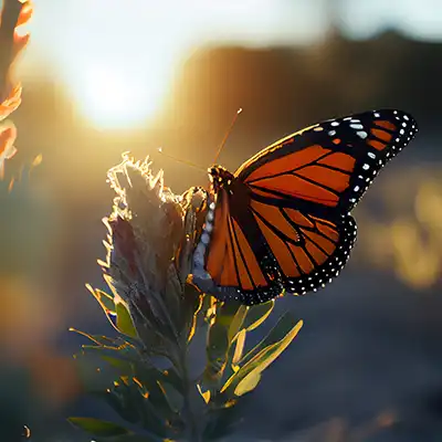 monarch butterfly on a plant