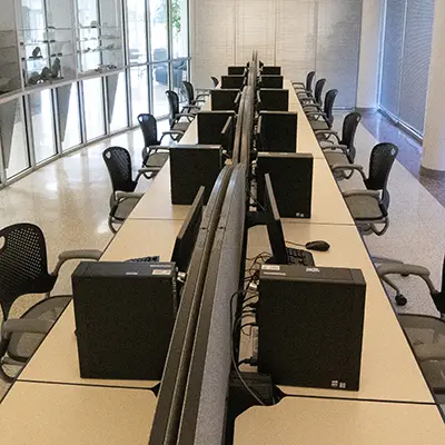 Computer lab in Stoffer Hall.