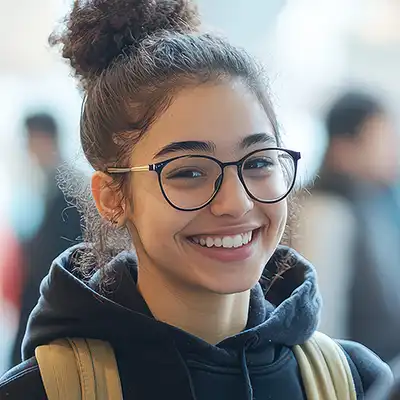 student smiling