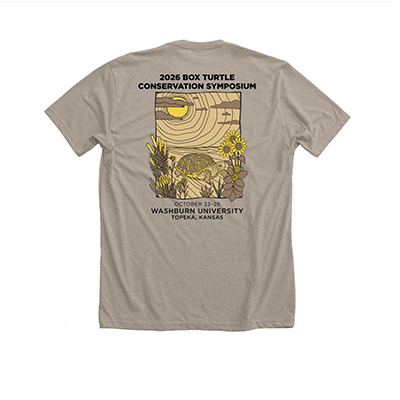 Tshirt with the conference logo with a turtle on the back