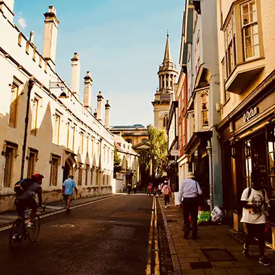 King's College street in London