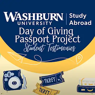 Washburn Giving Day Passport Scholarship logo graphic