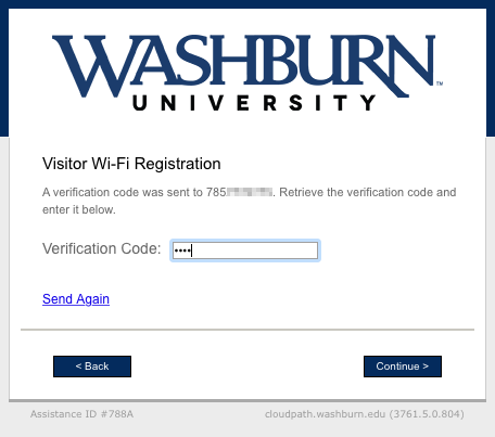 verification code screenshot